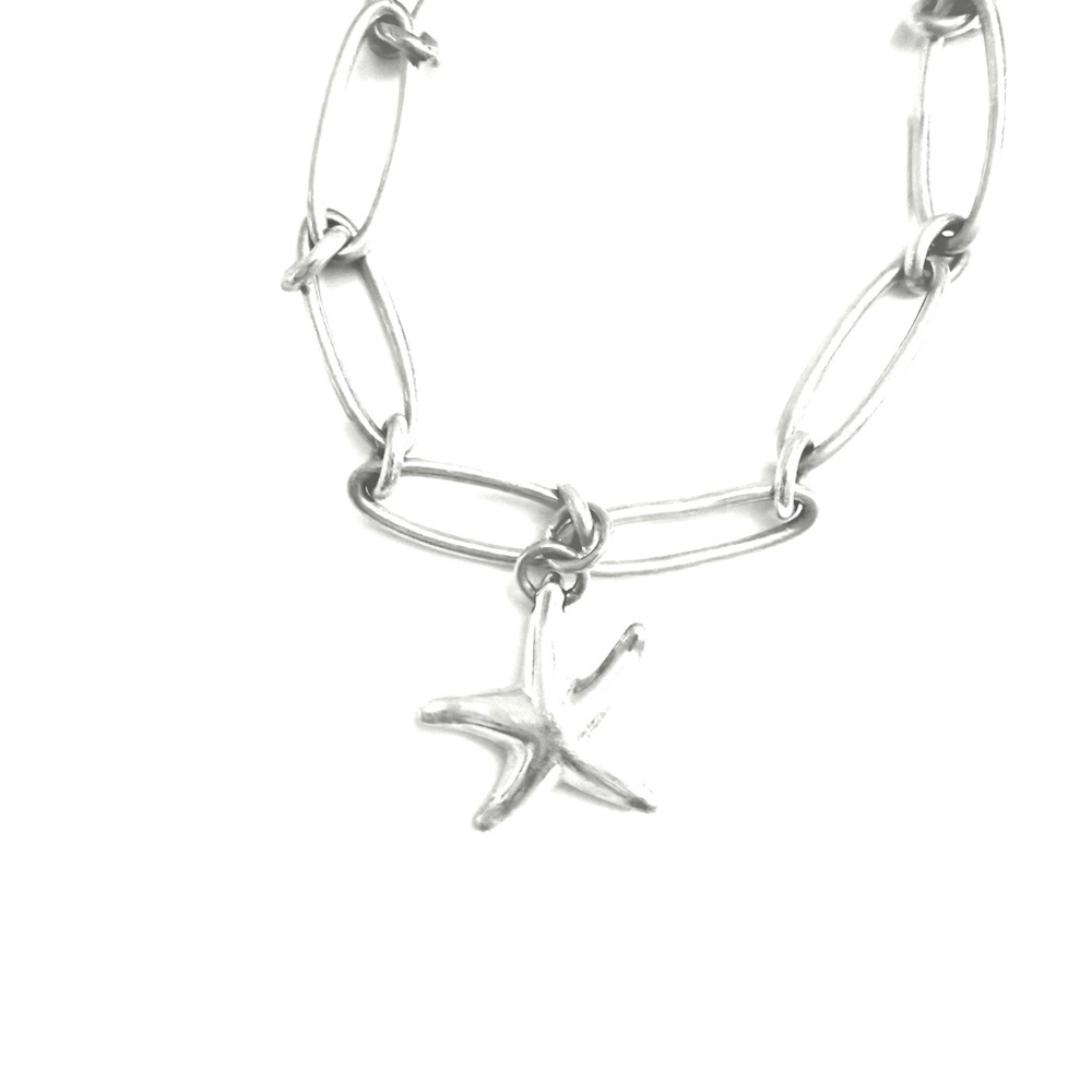 Tiffany & Co. 925 Silver Elsa Perretti Starfish Oval Link Bracelet 7 1/4” OBO - Picture 5 of 8
